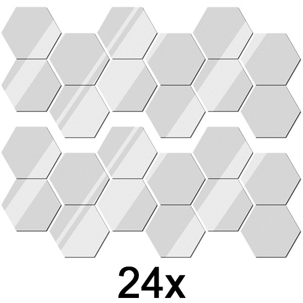 2x Stickere de perete cu oglindă (set de 12) | HEXAGEM