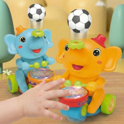 Jucărie muzicală LED în formă de elefant - lumini 3D și sunete reale | TRUBALINKO
