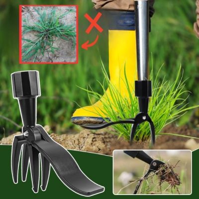 Extractor de buruieni cu 4 gheare – aluminiu, fără aplecare, fără substanțe chimice | ROOTNIK