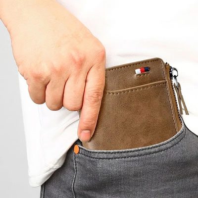 Portofel sigur din piele cu fermoar | ZIPPWAL